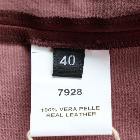 PRADA DRESS GARNET LEATHER SLEEVELESS sz IT 40 US 4 - Picture 11 of 11